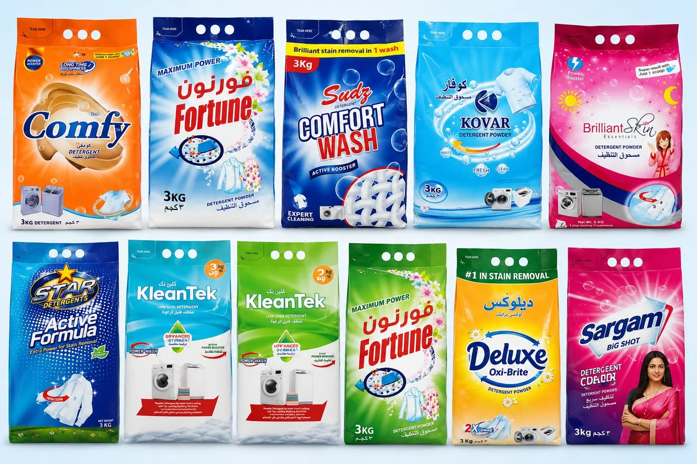 Range of white-label detergent brands manufactured by Micella